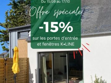 🔥 C'est le Jour-J !
L'offre spéciale -𝟏𝟓% sur les portes d'entrée et fenêtres K-LINE commence aujourd'hui ! 🔥

Comment en profiter ?
📞 Contactez-nous au 02...