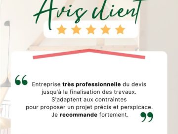 Top retour de la part de notre client ! Merci de votre confiance 🤩 

Nous sommes heureux d'avoir pu vous accompagner de A à Z dans la bonne réalisation de...