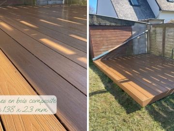 ✨ Une terrasse de 10 m² en lames composites, pensée pour durer.

Le composite associe l’esthétique du bois à la durabilité et résistance du plastique.

✔️...