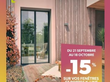 𝗝-𝟳 !!! La Promo d'Automne K-LINE débarque très bientôt chez @mcpbramoulle ! 🍂
C'est -𝟭𝟱 %* sur toutes les fenêtres et portes d’entrée aluminium K-LINE ! 🚪🪟...